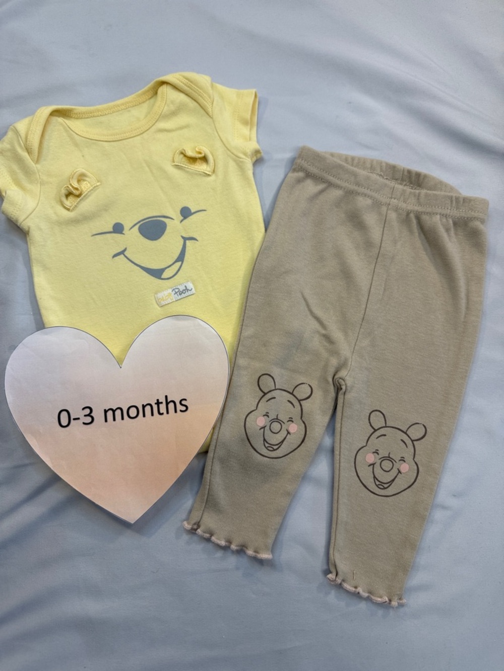 Disney Yellow & Tan Winnie the Pooh Two-Piece Matching Set